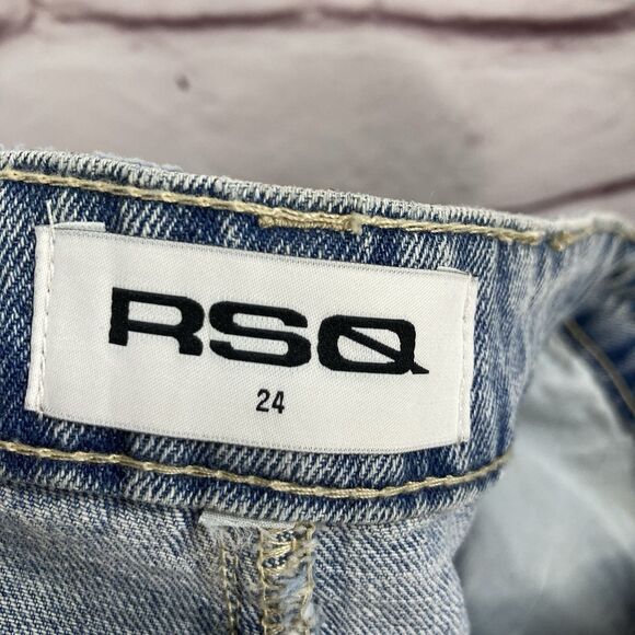 RSQ Womens Skirt Denim Maxi Front Slit High Waist Jean Y2K Retro Grunge Cargo - Picture 11 of 15